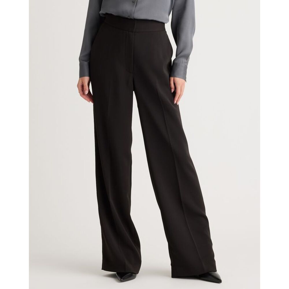Quince Black Wide-Leg Pants